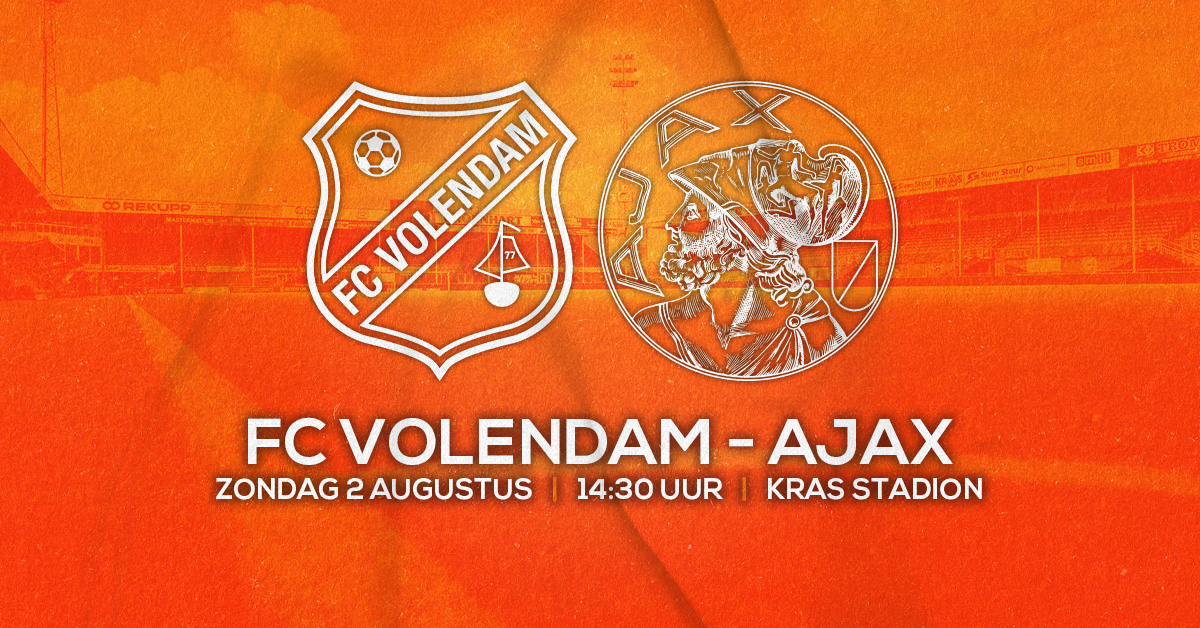 Informatie kaartverkoop oefenwedstrijd FC Volendam - Ajax