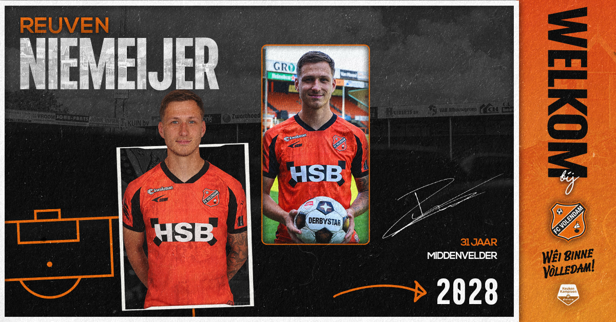 FC Volendam versterkt middenveld met Reuven Niemeijer