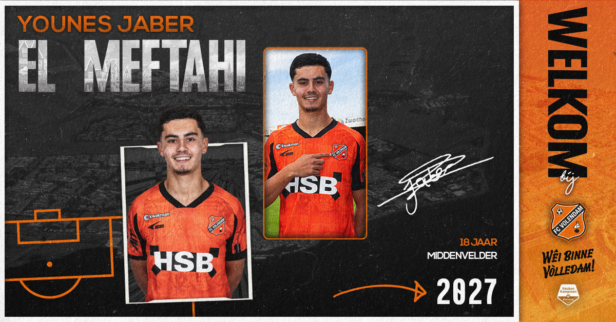 Younes Jaber el Meftahi op huurbasis naar FC Volendam