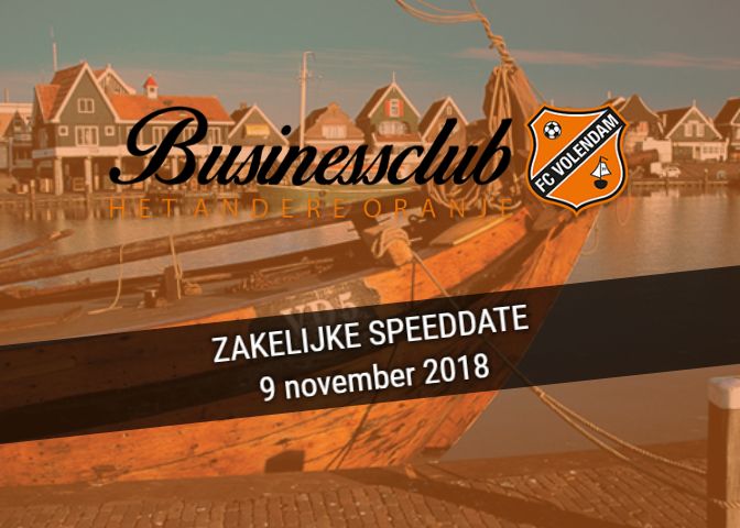 FC Volendam organiseert Zakelijke Speeddate op 9 november a.s.