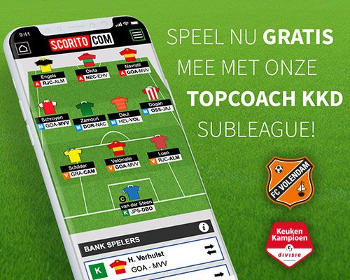 Speel gratis mee met de Scorito FC Volendam subleagues